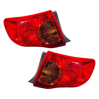 Pacific Best® - Driver and Passenger Side Outer Replacement Tail Lights (CAPA Certified)