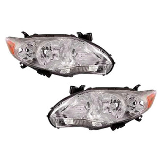 Pacific Best® - Driver and Passenger Side Replacement Headlight Set Lens and Housing (CAPA Certified)