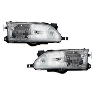 Pacific Best® - Driver and Passenger Side Replacement Headlight Set (Standard Line)