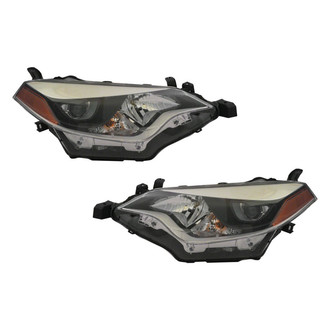 Pacific Best® - Driver and Passenger Side Replacement Headlight Set (NSF Certified)