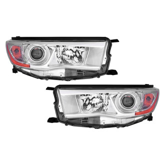 Pacific Best® - Driver and Passenger Side Replacement Headlight Set (CAPA Certified)