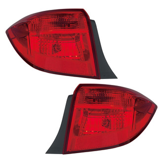 Pacific Best® - Driver and Passenger Side Outer Replacement Tail Lights (Standard Line)