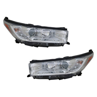 Pacific Best® - Driver and Passenger Side Replacement Headlight Set (NSF Certified)