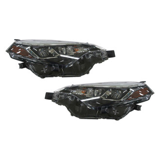 Pacific Best® - Driver and Passenger Side Replacement Headlight Set (CAPA Certified)