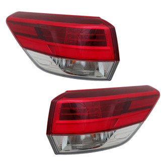 Pacific Best® - Driver and Passenger Side Outer Replacement Tail Lights (CAPA Certified)
