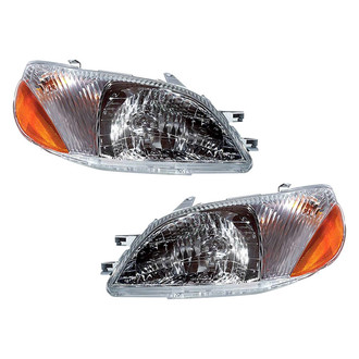 Pacific Best® - Driver and Passenger Side Replacement Headlight Set (NSF Certified)