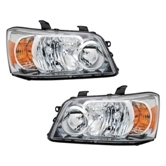 Pacific Best® - Driver and Passenger Side Replacement Headlight Set Lens and Housing (Standard Line)