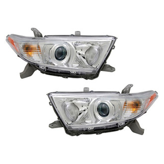 Pacific Best® - Driver and Passenger Side Replacement Headlight Set (CAPA Certified)