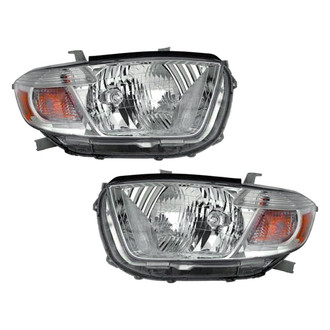 Pacific Best® - Driver and Passenger Side Replacement Headlight Set (CAPA Certified)