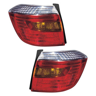 Pacific Best® - Driver and Passenger Side Replacement Tail Light Lens and Housings (Standard Line)