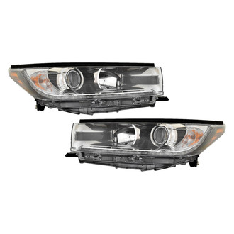 Pacific Best® - Driver and Passenger Side Replacement Headlight Set (CAPA Certified)