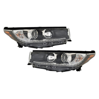 Pacific Best® - Driver and Passenger Side Replacement Headlight Set (Standard Line)