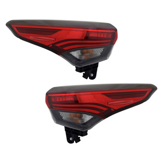 Pacific Best® - Driver and Passenger Side Outer Replacement Tail Lights (CAPA Certified)