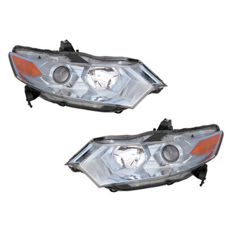 Pacific Best® - Driver and Passenger Side Replacement Headlight Set (CAPA Certified)