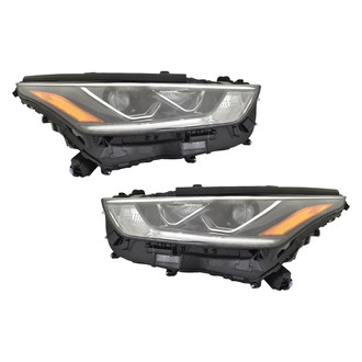 Pacific Best® - Driver and Passenger Side Replacement Headlight Set (CAPA Certified)