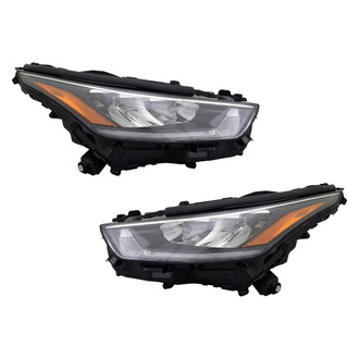 Pacific Best® - Driver and Passenger Side Replacement Headlight Set (CAPA Certified)
