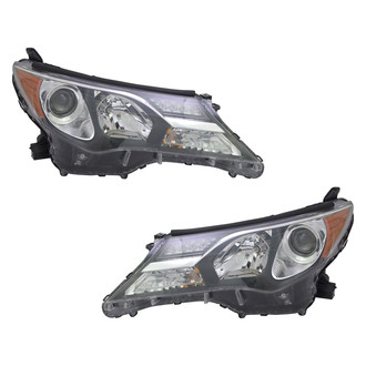 Pacific Best® - Driver and Passenger Side Replacement Headlight Set Lens and Housing (CAPA Certified)