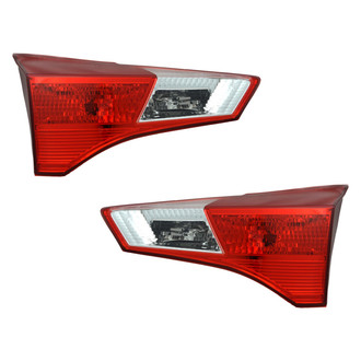 Pacific Best® - Driver and Passenger Side Inner Replacement Tail Light Lens and Housings (Standard Line)
