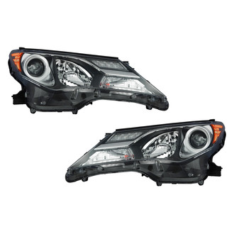 Pacific Best® - Driver and Passenger Side Replacement Headlight Set (NSF Certified)