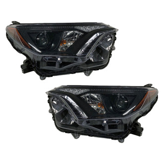 Pacific Best® - Driver and Passenger Side Replacement Headlight Set (CAPA Certified)
