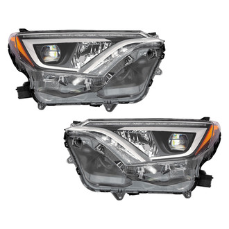 Pacific Best® - Driver and Passenger Side Replacement Headlight Set Lens and Housing (CAPA Certified)