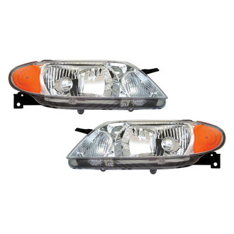 Pacific Best® - Driver and Passenger Side Replacement Headlight Set (Standard Line)