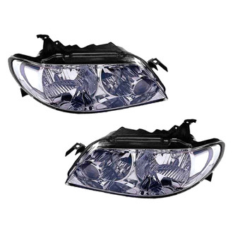 Pacific Best® - Driver and Passenger Side Replacement Headlight Set Lens and Housing (Standard Line)
