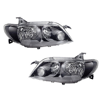 Pacific Best® - Driver and Passenger Side Replacement Headlight Set Lens and Housing (Standard Line)