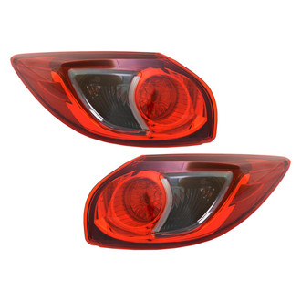 Pacific Best® - Driver and Passenger Side Outer Replacement Tail Lights (CAPA Certified)