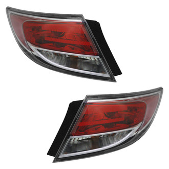 Pacific Best® - Driver and Passenger Side Outer Replacement Tail Lights (CAPA Certified)