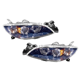 Pacific Best® - Driver and Passenger Side Replacement Headlight Set Lens and Housing (CAPA Certified)
