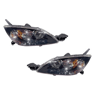 Pacific Best® - Driver and Passenger Side Replacement Headlight Set Lens and Housing (CAPA Certified)