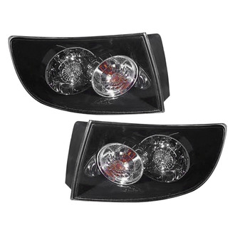 Pacific Best® - Driver and Passenger Side Replacement Tail Light Lens and Housings (Standard Line)