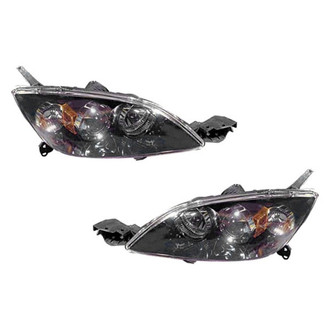 Pacific Best® - Driver and Passenger Side Replacement Headlight Set Lens and Housing (Standard Line)
