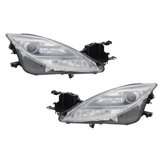 Pacific Best® - Driver and Passenger Side Replacement Headlight Set Lens and Housing (NSF Certified)
