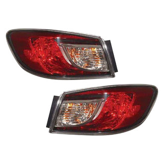 Pacific Best® - Driver and Passenger Side Outer Replacement Tail Lights (Standard Line)