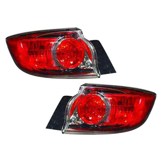 Pacific Best® - Driver and Passenger Side Outer Replacement Tail Lights (CAPA Certified)