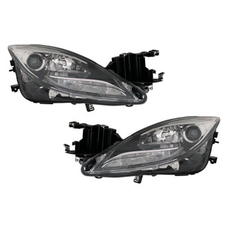 Pacific Best® - Driver and Passenger Side Replacement Headlight Set Lens and Housing (Standard Line)