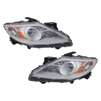 Pacific Best® - Driver and Passenger Side Replacement Headlight Set (NSF Certified)