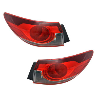 Pacific Best® - Driver and Passenger Side Outer Replacement Tail Lights (CAPA Certified)