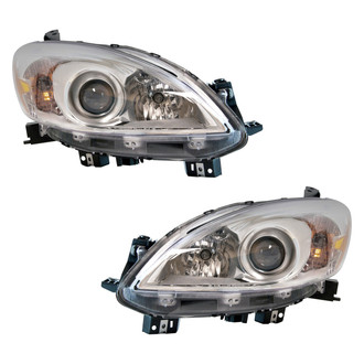 Pacific Best® - Driver and Passenger Side Replacement Headlight Set (NSF Certified)