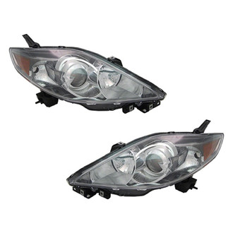 Pacific Best® - Driver and Passenger Side Replacement Headlight Set Lens and Housing (CAPA Certified)