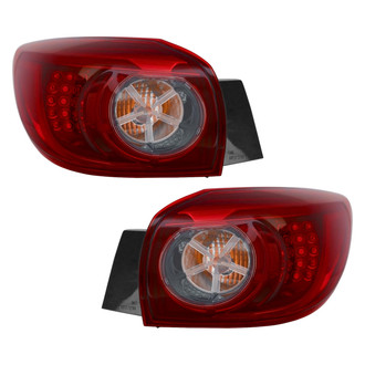 Pacific Best® - Driver and Passenger Side Outer Replacement Tail Lights (Standard Line)