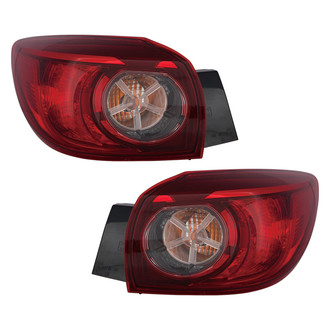 Pacific Best® - Driver and Passenger Side Outer Replacement Tail Lights (CAPA Certified)