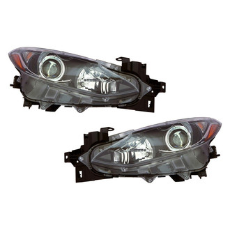 Pacific Best® - Driver and Passenger Side Replacement Headlight Set (CAPA Certified)