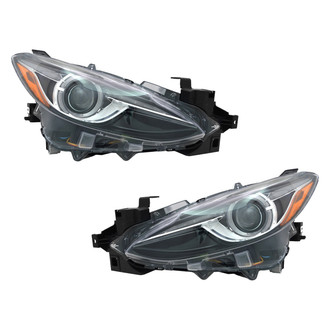 Pacific Best® - Driver and Passenger Side Replacement Headlight Set Lens and Housing (NSF Certified)