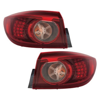 Pacific Best® - Driver and Passenger Side Outer Replacement Tail Lights (CAPA Certified)