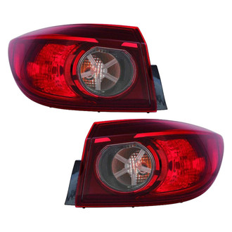 Pacific Best® - Driver and Passenger Side Outer Replacement Tail Lights (Standard Line)