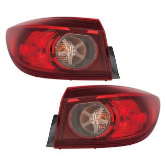 Pacific Best® - Driver and Passenger Side Outer Replacement Tail Lights (Standard Line)