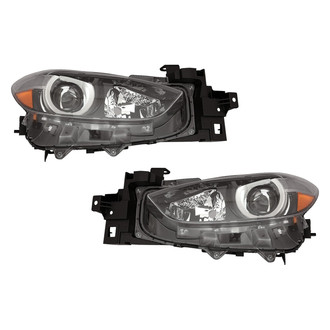 Pacific Best® - Driver and Passenger Side Replacement Headlight Set Lens and Housing (NSF Certified)